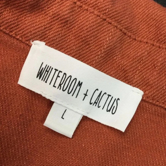 NWT Whiteroom+Cactus Womens Orange Belted Long Sleeve Button Front Jacket Large - Picture 7 of 12